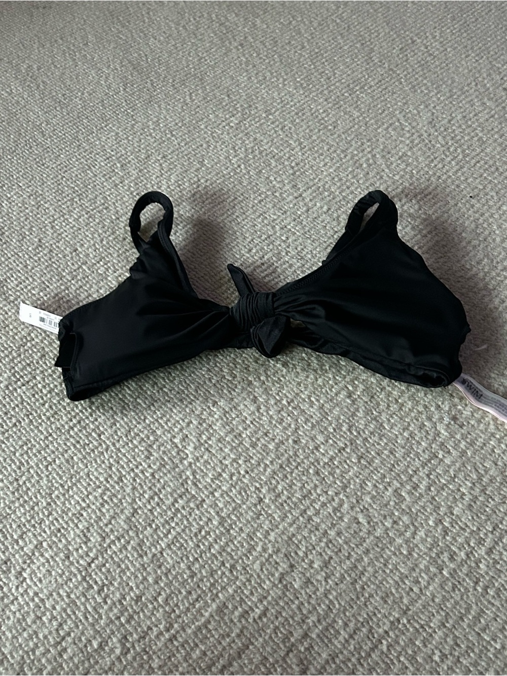 Victoria's Secret Black Knot-Front Bikini Top